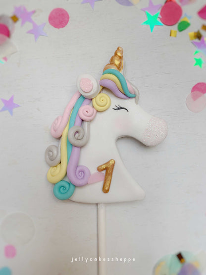 Rainbow Unicorn Cake Topper