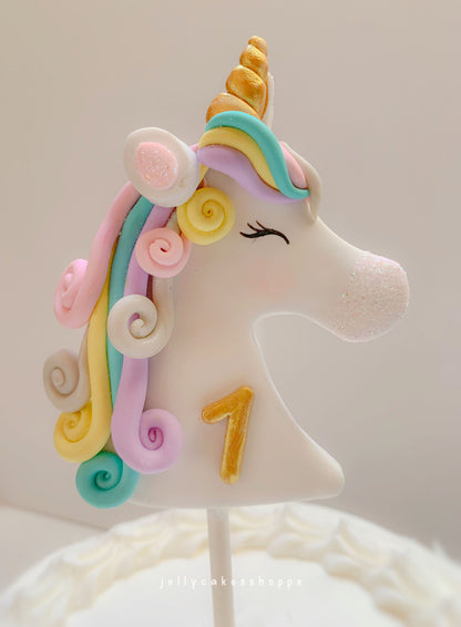 Rainbow Unicorn Cake Topper