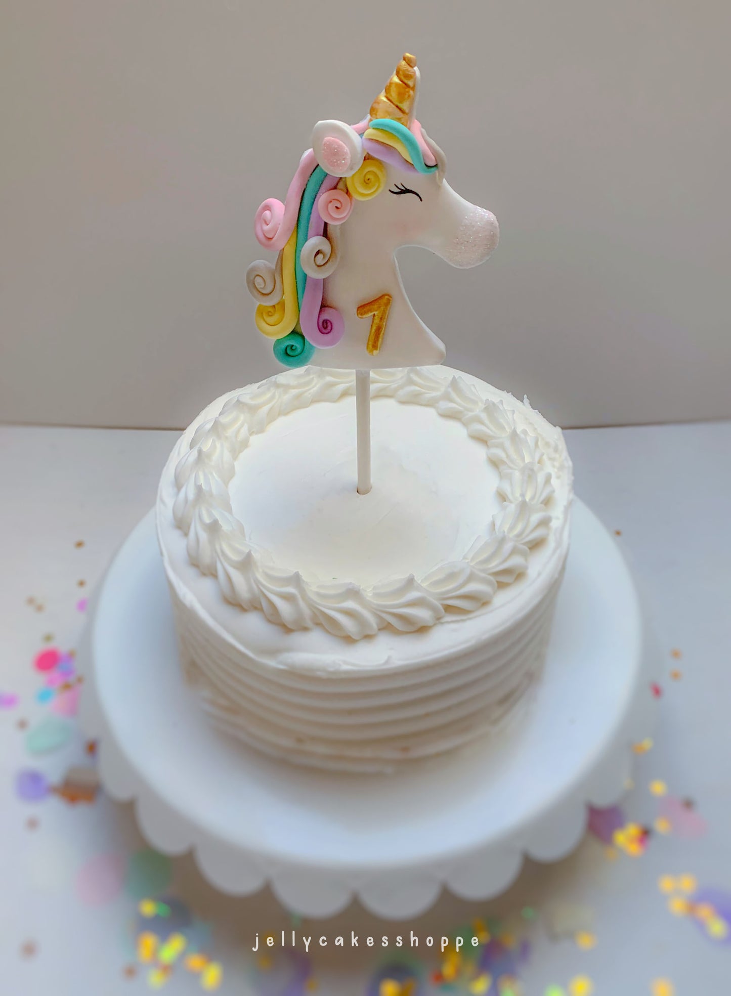 Rainbow Unicorn Cake Topper