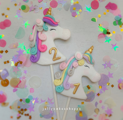 Rainbow Unicorn Cake Topper