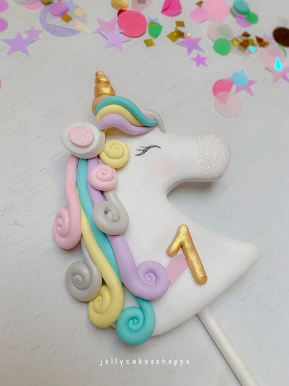 Rainbow Unicorn Cake Topper