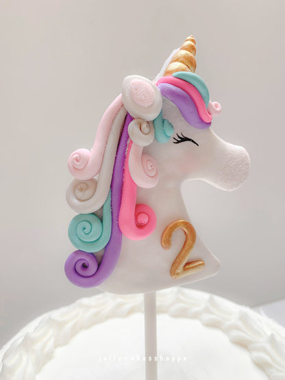 Rainbow Unicorn Cake Topper
